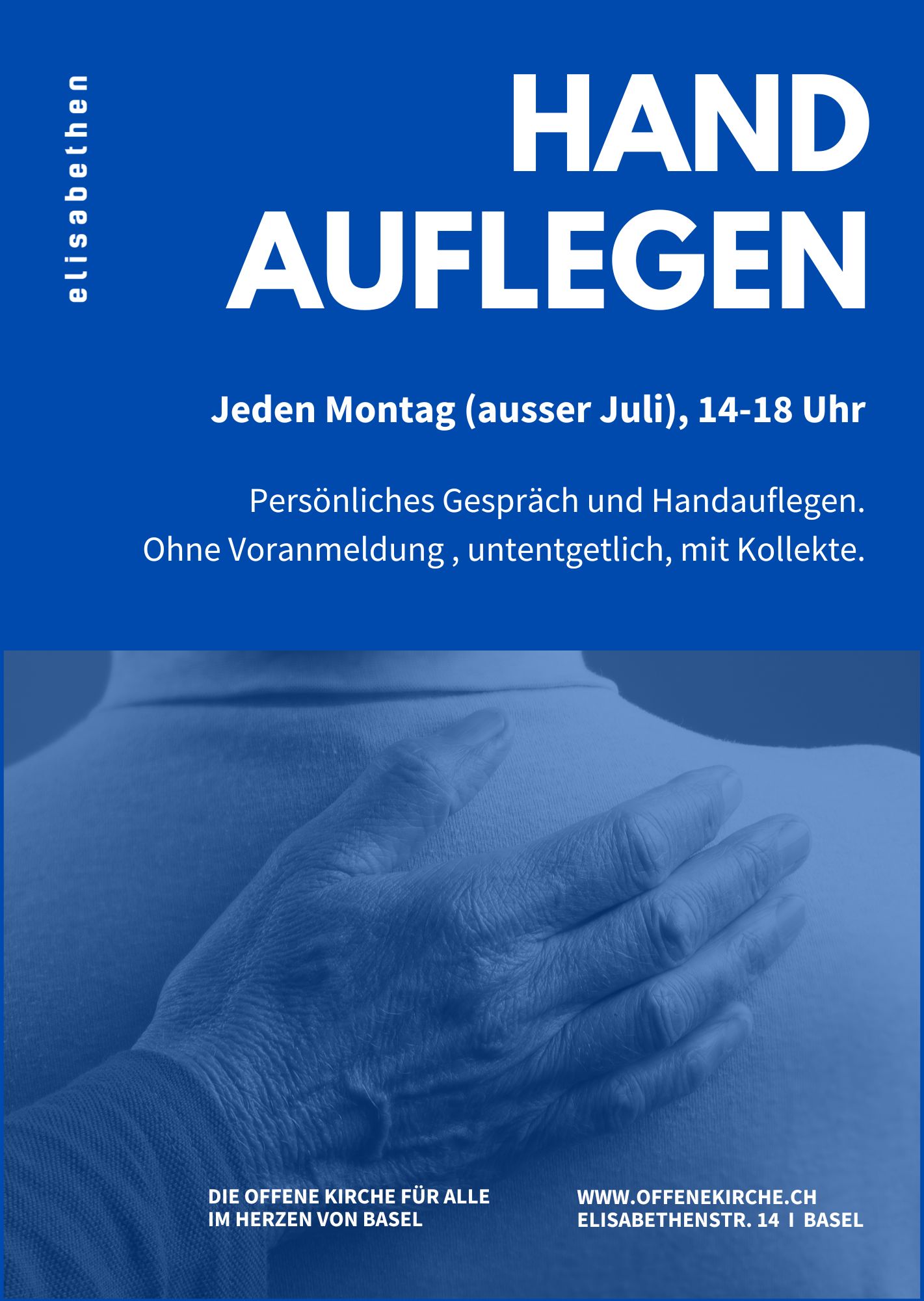 Handauflegen und Gespräch